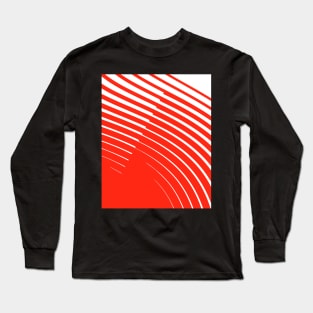 Red and white abstract Long Sleeve T-Shirt